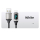 USAMS Kabel pleciony lightning 1,2m LED 2,4A srebrno-czarny - 1569026 - zdjęcie 5
